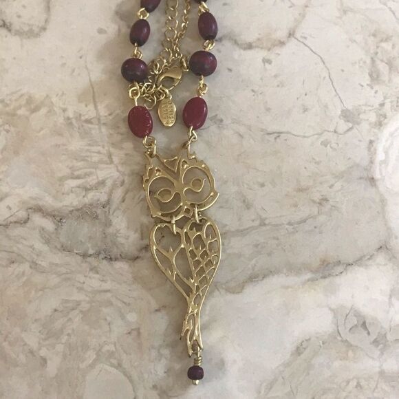 Pilgrim Danish Design Owl Gold Plated Necklace - Picture 2 of 7